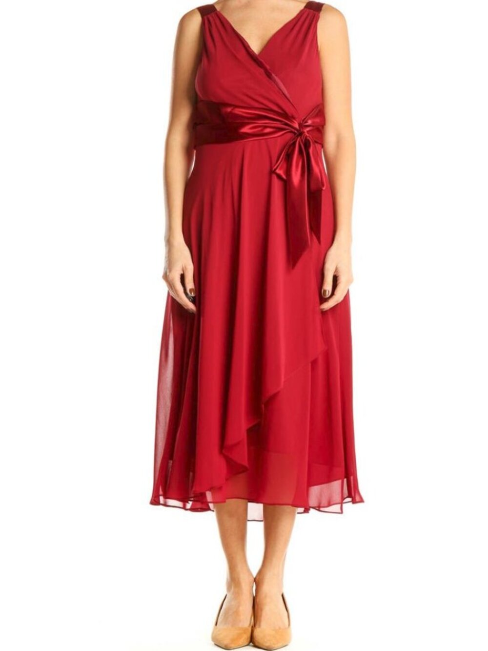 STUNNING New Directions Red Chiffon Dress, SIZE 20W